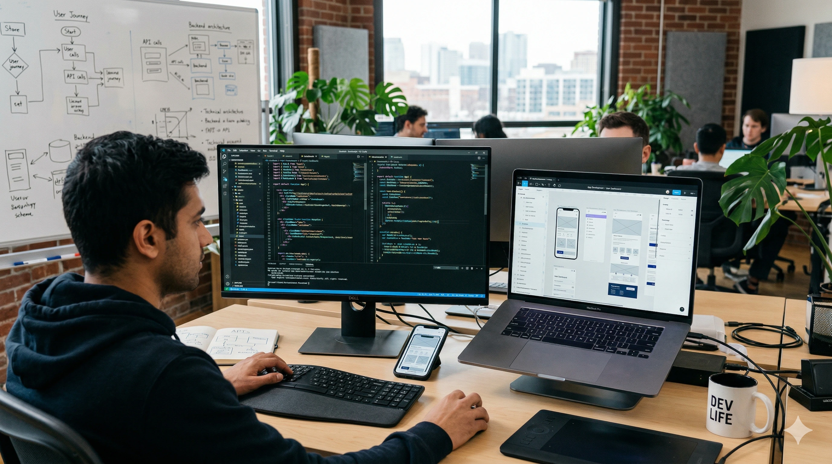 Photo of a website developer